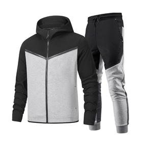 Chándales de entrenamiento físico para gimnasio con logotipo personalizado de la mejor calidad, conjunto de dos piezas, chándal con cremallera para correr - Product Image 5