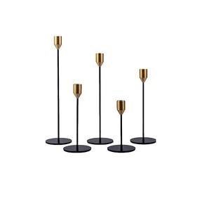 Classic <b>black</b> finished <b>metal</b> <b>candle</b> <b>holder</b> for traditional ceremonies cultural events meditation halls interiors - Product Image 6