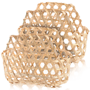 Tienphong Vente en gros Panier de rangement tissé à la main en bambou Panier d'emballage cadeau avec panier de rangement portable - Product Image 1