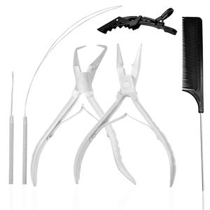 Kit de Herramientas Modernas para Extensiones de Cabello Obexa, Acero Inoxidable, Microlink, Herramienta para Extensiones Itip, Uso Comercial, Plateado - Product Image 1