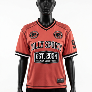 Camiseta de fútbol para mujer, 160 GSM, malla de poliéster transpirable, paneles en negro coral, logotipo con transferencia térmica, ajuste premium - Product Image 5