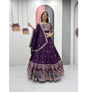 Nuevo Festival Lehenga Choli con bordado pesado Coadding Sequence & Thread Work Bridal Lehenga Choli - Product Image 1