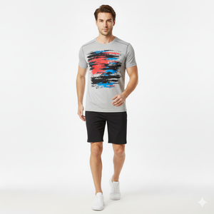 T-shirt pour homme à col rond, tissu en coton doux, décontracté, tendance, vêtements de sport pour la salle de sport, vente chaude, impression personnalisée, commandes en gros OEM - Product Image 2