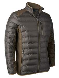 Chaqueta acolchada con capucha ecológica unisex de alta calidad con cierre de cremallera logotipo frontal personalizado informal a prueba de agua/viento - Product Image 3