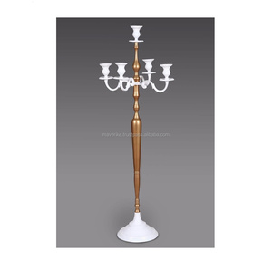Luxury Metal Shiny Golden Candelabra for Home & <b>Wedding</b> Parties Decor Tabletop Display Any Occasion Decor Candelabra - Product Image 5