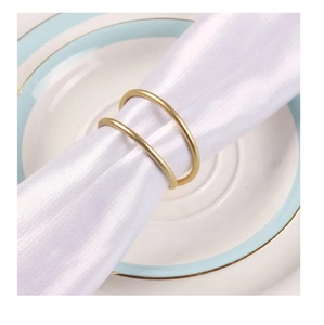 แหวนผ้าเช็ดปากอลูมิเนียมหล่อใหม่สุดหรูสำหรับงานแต่งงานและงานอีเวนต์ - Product Image 2