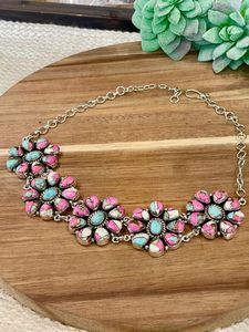 Collier de barbe à papa turquoise fait à la main en argent sterling Bijoux de pierres précieuses pastel uniques Cadeau pour elle - Product Image 2