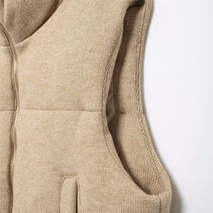 Chaleco Corto Acolchado para Mujer, Terciopelo Grueso, para Exteriores, 100% Poliéster, con Cremallera, Transpirable, Ecológico, Uniforme de Trabajo de Invierno - Product Image 4