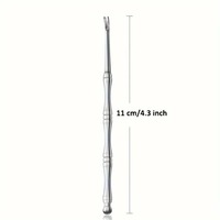 Kit de manucure professionnel en acier inoxydable réutilisable double usage, durable, avec grattoir chirurgical, repousse-cuticules et éliminateur de peaux mortes
