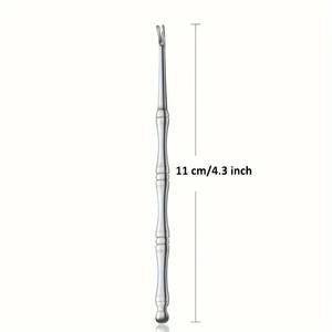 Set de Manicura de Acero Inoxidable, Raspador y Empujador de Grado Quirúrgico, Removedor de Cutículas y Recortador de Piel Muerta - Product Image 5