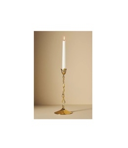 Portavelas de latón hecho a mano con acabado Heritage para configuraciones espirituales de Pooja, decoración religiosa e iluminación formal para eventos - Product Image 1