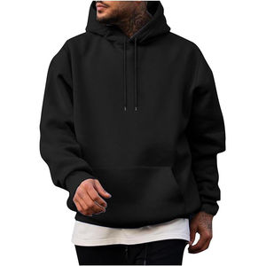 Sweat à capuche décontracté à prix réduit Sweat à capuche surdimensionné avec logo personnalisé à manches longues Sweats à capuche personnalisés avec impression bouffante pour hommes - Product Image 3