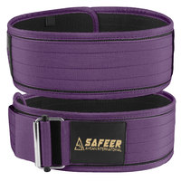 Ceinture de musculation Cynasports robuste en néoprène de 10 mm d'épaisseur, antidérapante, unisexe, réglable, avec soutien dorsal, pour exercices de gym, large, en nylon