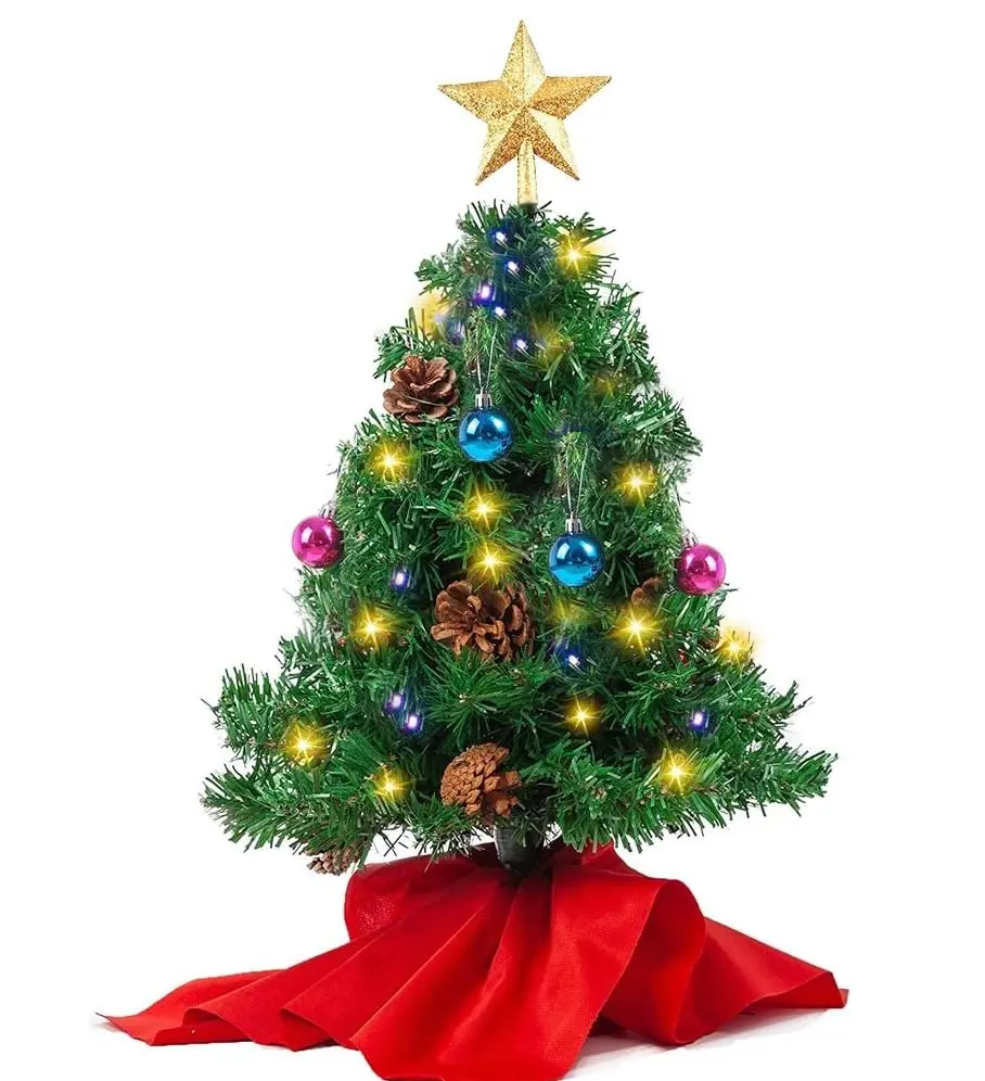 Bestseller Weihnachts baum Ornament künstliche Weihnachts bäume i Grüne Farbe Weihnachts baum weiße Kugeln & LED Lichter Bestseller Geschenk
