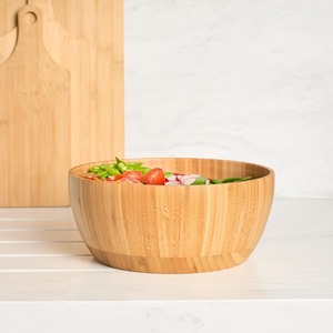 Bamboo Round Mixing Serving Salad Bowl Natural Bowls <b>Tableware</b> Decoration Eco-Friendly Wholesale Vietnamese products - Product Image 6
