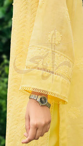 Trajes Formales Amarillos para Mujer, Estilo Único, Alta Calidad, Ecológicos, Algodón Chikankari, Sostenibles, Gran Venta - Product Image 6