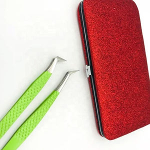 Juego de Pinzas Profesionales para Pestañas Verdes, Acero Inoxidable, Punta Lisa de 10 mm, Herramienta de Precisión Ultra Afilada, Antimagnética - Product Image 2