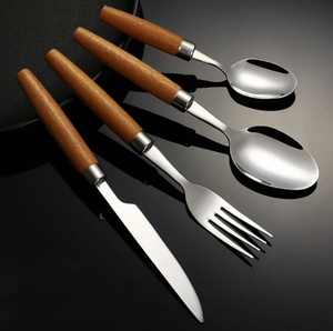 Ensemble de couverts en métal d'apparence unique et élégante vaisselle de table ensemble de couverts pour événement de mariage couteau à dîner cuillère fourchette décor de restaurant à la maison - Product Image 5