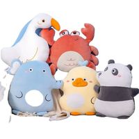 Coussin Doux en Peluche Animaux 45cm, Poupée de Cou pour Bébé, Peluche Mignonne Rembourrée, Nouveau Modèle pour Enfants, Chambre à Coucher, Crèche, Vente en Gros