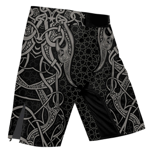 Design Sublimé Votre Propre Noir Mma Shorts Entièrement Mma Short de Combat de Bras Court Art Martial Thai Prix Raisonnable Service OEM - Product Image 3