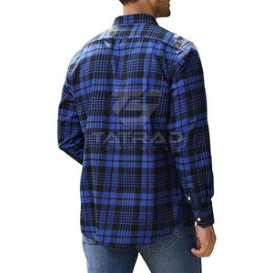 เสื้อเชิ้ตผ้าแฟลนเนลลำลองระบายอากาศดี รุ่นยอดนิยมสำหรับฤดูใบไม้ร่วง บริการ OEM ขายดีที่สุด ดีไซน์ใหม่ล่าสุดสำหรับผู้ใหญ่ - Product Image 4