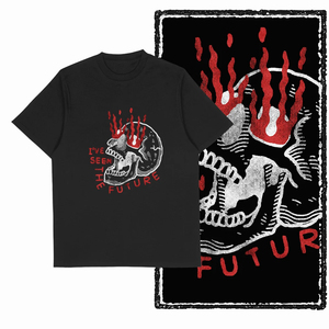 Camiseta Coolmind 100% Algodón con Estampado de CRÁNEO, Camiseta Gráfica Moderna para Hombre, Talla Grande, Holgada, Camiseta con Estampado de Calavera para Hombre - Product Image 6