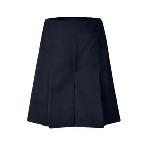 Лучшая качественная плиссированная юбка для девочек с эластичным поясом, изготовлена из полиэстера и хлопка, удобная для повседневной носки в школе