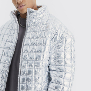 แจ็กเก็ตทรงพองสำหรับผู้ชายและผู้หญิงเสื้อหนาวกันลมมีซิปปิดสำหรับเสื้อนอกเพื่อความอบอุ่นกลางแจ้งโลโก้แบบกำหนดเองได้ทั้งชายและหญิง - Product Image 2