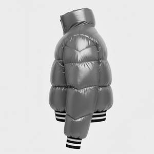 Nouvelle Veste Puffer Homme Haute Qualité Argent Brillant à Capuche Style Streetwear Tendance – Vente Flash - Product Image 6
