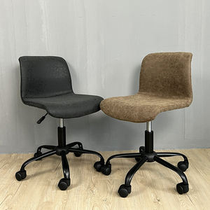 GAKJB-066X Contemporary Leather Upholstered Swivel Office <b>Chair</b> with Adjustable Height and Headrest for Bedroom or Workshop Use - Product Image 5