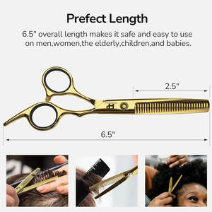 Ciseaux à effiler les cheveux pour salon de coiffure, outil de coiffeur, acier inoxydable, ciseaux à effiler professionnels pour barbier - Product Image 4