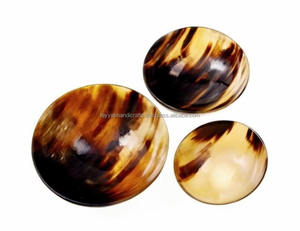 Ensaladera de cuerno de búfalo para el hogar y la cocina, cuenco decorativo de búfalo de lujo para servir y cuenco decorativo para afeitar, Ágata DE LA India - Product Image 3