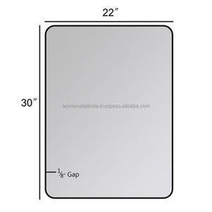 Miroir mural en métal noir avec finition de haute qualité, parfait pour les espaces de vie intérieurs et extérieurs élégants. - Product Image 1