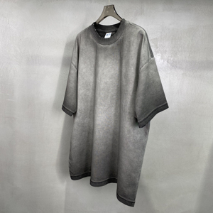 เสื้อยืดแขนสั้นผ้าคอตตอนสำหรับผู้ชายเสื้อผ้าแนวสตรีทเสื้อซักโอเวอร์ไซส์ทรงหลวมเปิดไหล่สำหรับฤดูร้อนผลิตจากผ้าคอตตอน - Product Image 3