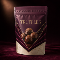 Sachet d'emballage alimentaire refermable et résistant à l'humidité pour truffes au chocolat, idéal pour la vente au détail de lait, aliments pour animaux et chewing-gum