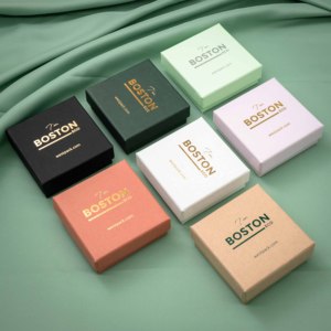 Boston Sinh Thái Biểu Tượng Tùy Chỉnh Hộp Đồ Trang Sức Sang Trọng Bao Bì Cho Mặt Dây Chuyền Nhiều Màu Sắc Cho Quà Tặng - Product Image 1
