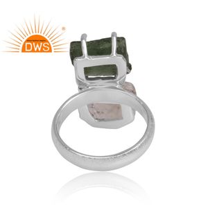 แหวนพลอยธรรมชาติเงินแท้ปรับแต่งได้สำหรับผู้ผลิตเครื่องประดับ - Product Image 4