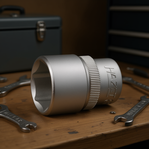 Hazet 3/8'' 6-Point Square <b>Socket</b> with Traction Profile and Knurling - Product Image 3