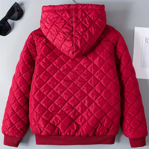 Nueva Chaqueta Acolchada para Niñas, con Capucha y Cremallera, Resistente al Viento, Grosor Estándar, para Primavera y Otoño - Product Image 3