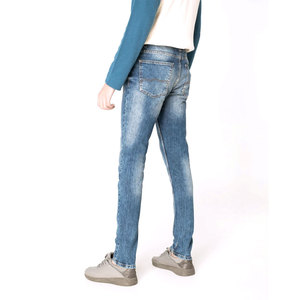 Vaqueros de cintura alta para hombre, vaqueros de ajuste Delgado elástico/aplastado de la India, ropa informal - Product Image 3