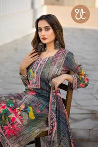 LANCEMENT DE LA NOUVELLE TENTURE FESTIVE KURTI PENT AVEC TISSU DUPATTA MOUSSELINE LOURDE DOUCE AVEC IMPRESSION NUMÉRIQUE - Product Image 3