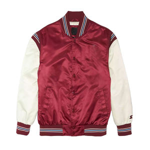 Venta al por mayor de satén Varsity chaqueta personalizada OEM Bomber chaqueta de béisbol de alta calidad Unisex moda Streetwear diseño de moda - Product Image 6