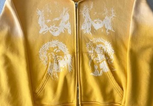 Sudadera con cremallera Vintage para hombre de peso pesado Sudadera con capucha de gran tamaño Logotipo personalizado Impresión de pantalla Gráfico Invierno Carta bordada en 3D - Product Image 5