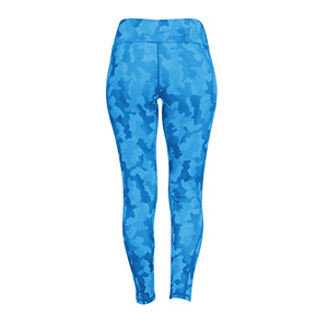 Mallas de entrenamiento de cintura alta para mujer, pantalones deportivos transpirables de secado rápido con patrón estampado, pantalones largos informales de moda - Product Image 2