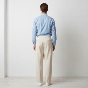 Pantalon de jogging décontracté pour homme, coupe mi-large, plissé, en tricot 100% coton, respirant, imperméable, coupe ample, de haute qualité - Product Image 4