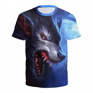 T-shirt de sublimation en gros de haute qualité, polyester/coton tricoté, respirant, durable, manches courtes, nouveau design - Product Image 2