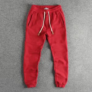 Terry Cloth Pantalones de chándal de color sólido para hombre Simple lavado Cordón Casual Deportes Juventud Pantalones atados al tobillo - Product Image 3