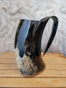 Jarra de Cerveza de Cuerno de Buey Natural, Taza Artesanal Hecha a Mano - Product Image 5