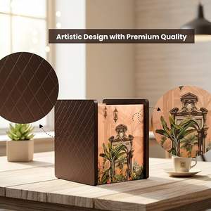 Porte-cuillères en bois imprimé luxueux artisanal à trois niveaux réglable, aspect artisanal haut de gamme, style classique pour repose-cuillères - Product Image 3