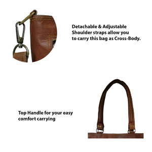 Sac fourre-tout vintage en cuir véritable pour femme – Sac à bandoulière élégant pour les sorties quotidiennes et le shopping - Product Image 4